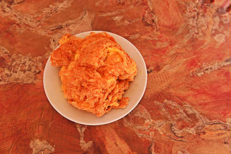 Thai style omelette,deep fried