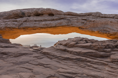 Mesa Arch in Canyonlands National Park near Moab, Utahの写真素材