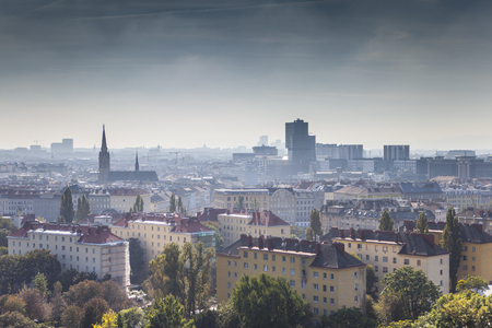 Vienna city view from praterの写真素材