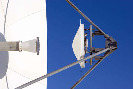 satellite dish tv close-upの写真素材