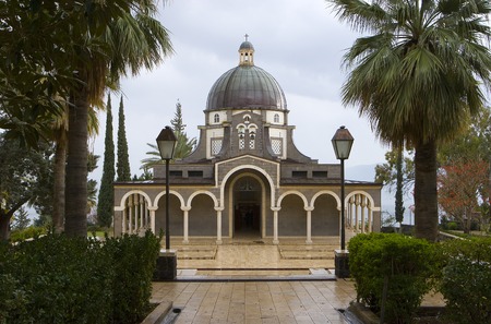 Catholic church in the north of Israel near lake kinerertの写真素材