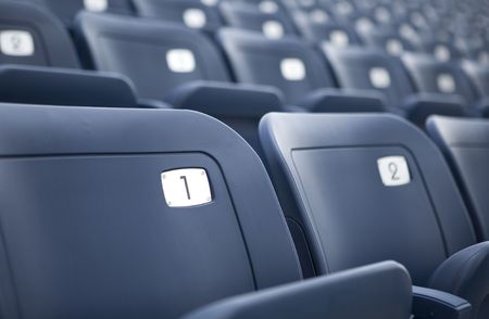 numbered seatsの写真素材