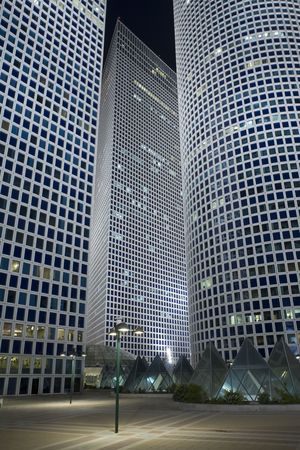 The night city, Azrieli tower, Tel-Aviv, Israelの写真素材