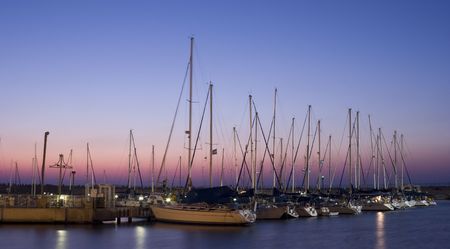 Small sailboats in Ashdod harbor, Israel
