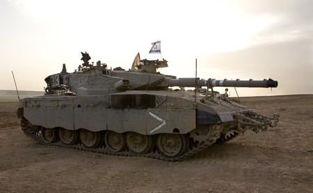 Israeli army armored corp, tank Merkavaの写真素材