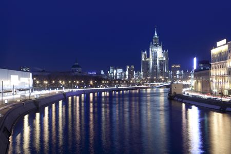 Moscow at nightの写真素材