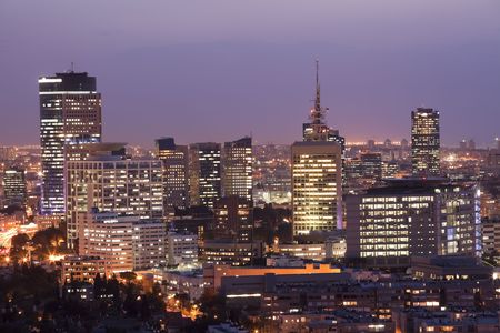 Tel Aviv at sunset, Israelの写真素材