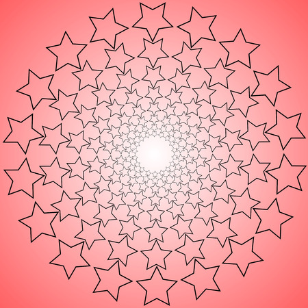 Vector illustration background with stars in a circle.のイラスト素材