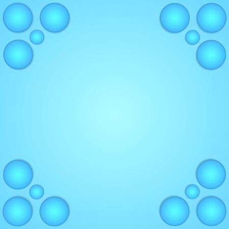 Vector illustration background with volumetric circles in the corners.のイラスト素材