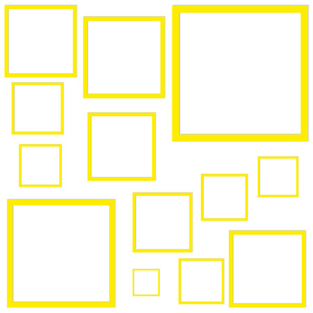 Vector illustration template of squares with shadow to fill information.のイラスト素材
