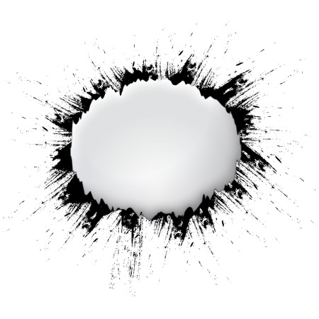 Vector illustration of a pattern with ovals and splashes.のイラスト素材