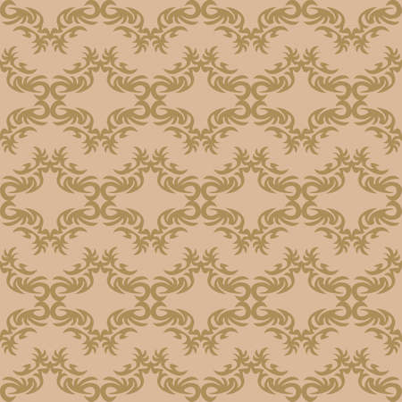 Vector illustration of seamless texture with decorative ornaments.のイラスト素材