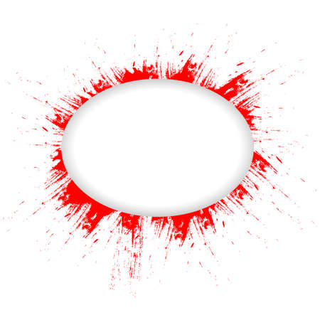 Vector illustration of a pattern with ovals and splashes.のイラスト素材