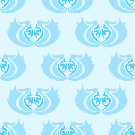 Vector illustration of seamless texture with decorative ornaments.のイラスト素材