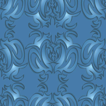 Vector illustration of a seamless texture with decorative ornaments filled with a gradient.のイラスト素材