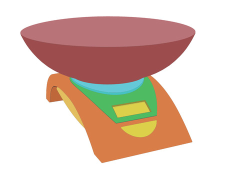 Vector illustration of colorful electronic scales. Isolated.のイラスト素材