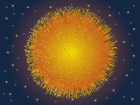 Vector illustration of an abstract explosion. のイラスト素材