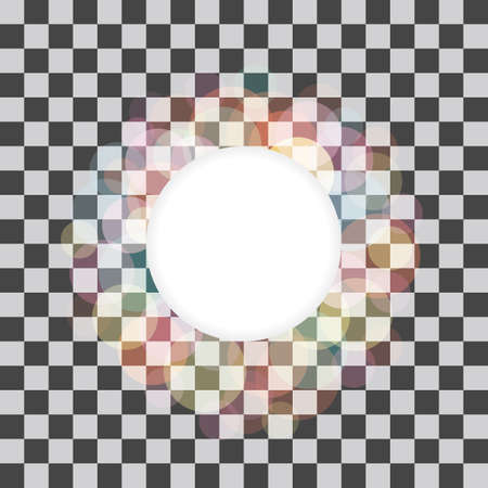 Vector illustration of a pattern with colorful translucent circles. Chess background.のイラスト素材