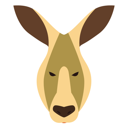 Flat icon with a deer. Vector illustration. Icon with animal isolated.のイラスト素材
