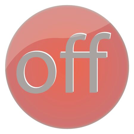 Icon with off. Vector illustration of icons with the word off.のイラスト素材
