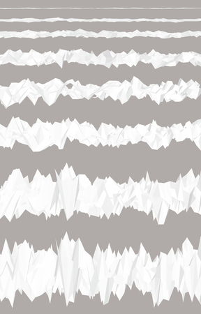 Set with a sequence of noise amplification. Polygonal irregularities. 3D. Vector illustration.のイラスト素材
