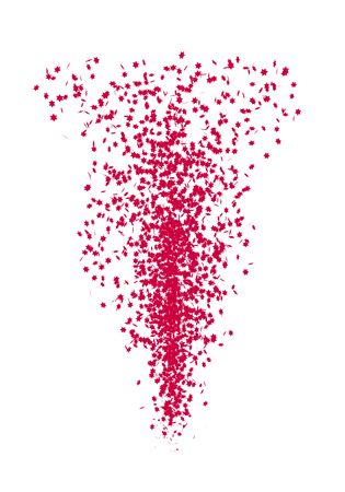 Confetti of stars. Stream of stars on a white background. Vector illustration with confetti of stars.のイラスト素材