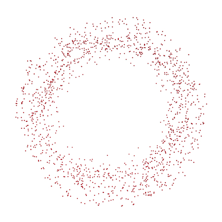 A ring of small spheres. A circle consisting of a set of polygonal 3D spheres. Vector illustration.のイラスト素材