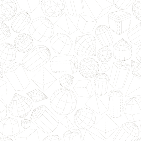 Geometric seamless pattern with geometric shapes. A variety of geometric shapes. Vector illustration.のイラスト素材