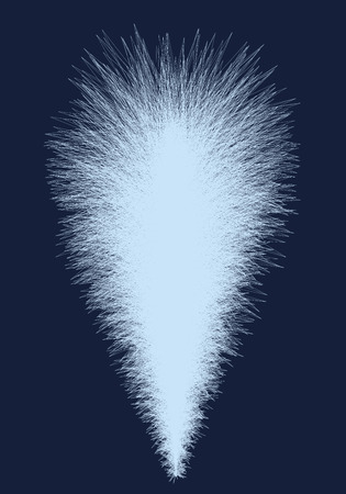 Abstract flow of a variety of blue lines. Vector illustration.