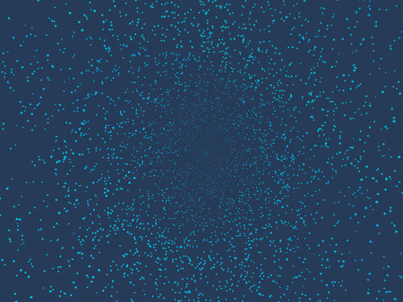 Background with lots of blue squares creating the illusion of a starry sky. Vector illustration