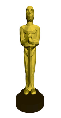 Polygonal statuette Oscar.のイラスト素材