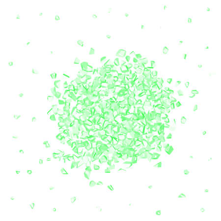 Heap of green gems isolated on white background. Vector illustrationのイラスト素材