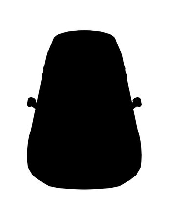 Silhouette of Compact city car icon. Front View. Vector illustrationのイラスト素材
