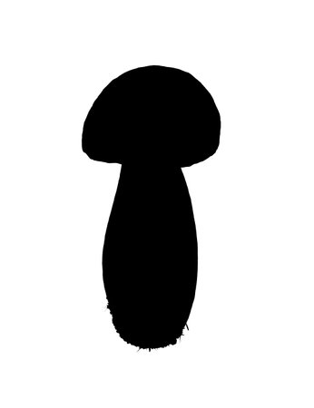 Mushroom  silhouetteのイラスト素材