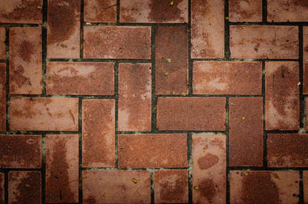 Walk path background of old vintage brick textures