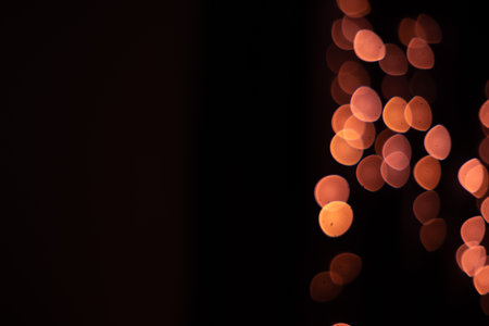 Copy space, Half of bokeh light wallpaper. Abstract background  glitter lights. De focused.