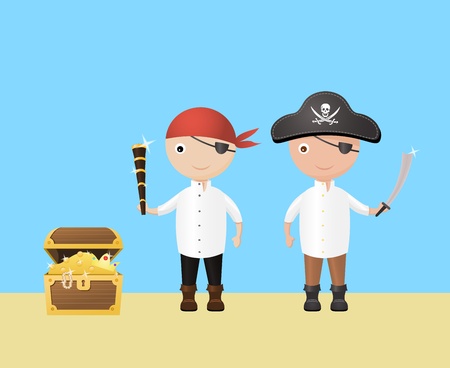 Two Little Piratesのイラスト素材