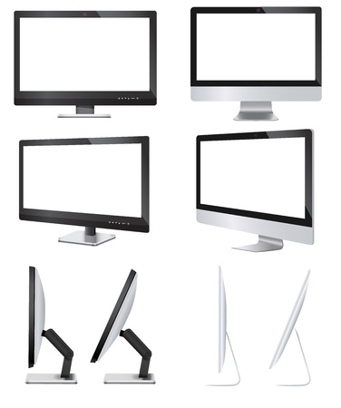 Realistic Computer Displaysのイラスト素材