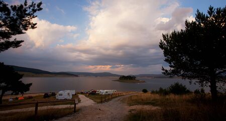 caravan park in bulgarian mountain