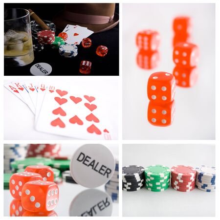 poker or gambling collage from several image 