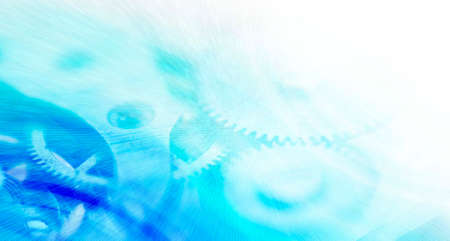 perspective abstract blue mechanical background の写真素材