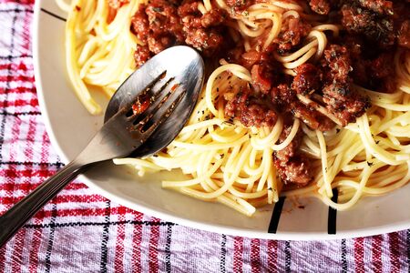 Pasta boloneze shot suitable for restaurant menuの写真素材