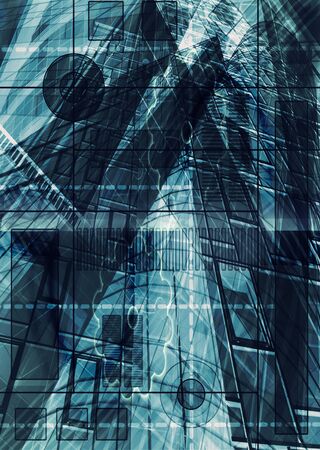 abstract fractal background-conceptual architecture plane  の写真素材