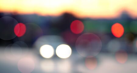 abstract blurred city car trafik with nice bokeh 