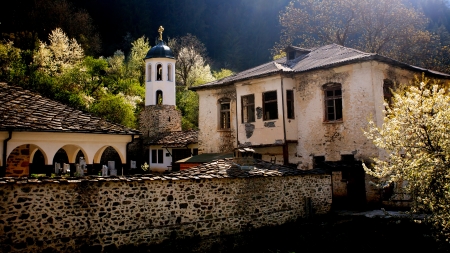 old monastery in bulgarian Rhodope mountain