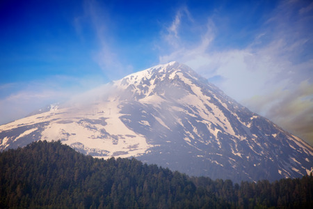 Todorka peak in Bansko ski resort HDR sunset viewの写真素材