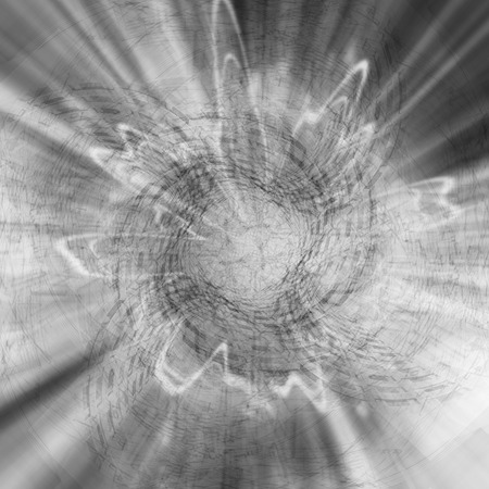 Abstract black and white fractal backgroundの写真素材