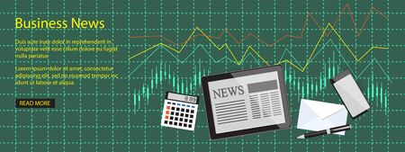 Flat design modern vector illustration  concept of  business site with mobile phone, envelope, monitor - eps 10のイラスト素材