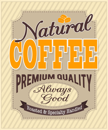 vector illustration banner for coffee on the vintage background- eps10のイラスト素材