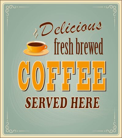vector illustration banner for coffee on the vintage background- eps10のイラスト素材